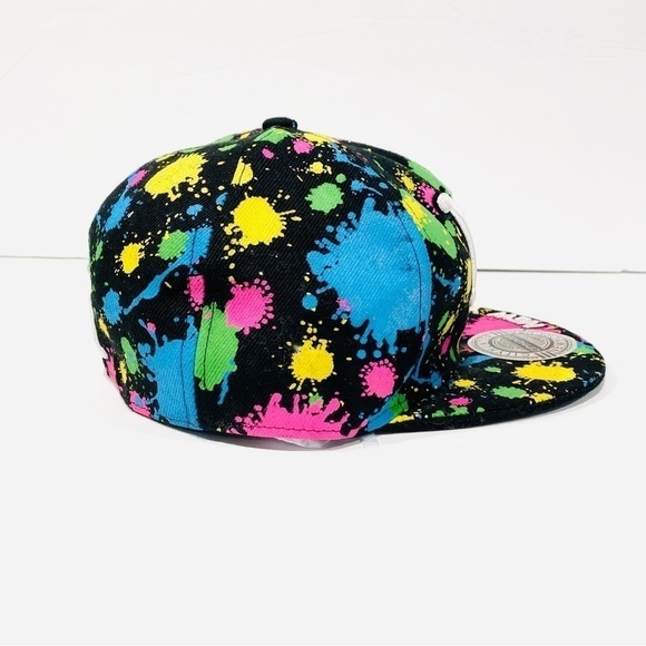 NWT City Hunters NY Black Splatter Paint Baseball Hat - Picture 4 of 5